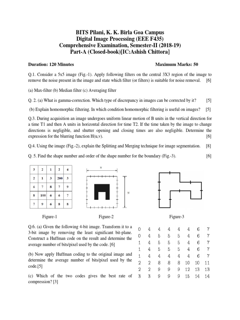 Compre Endsem Paper 2019 PDF | PDF | Signal Processing | Algorithms
