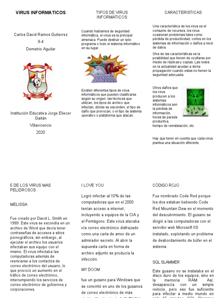 Virus Informaticos Virus De Computadora Redes De Computadoras