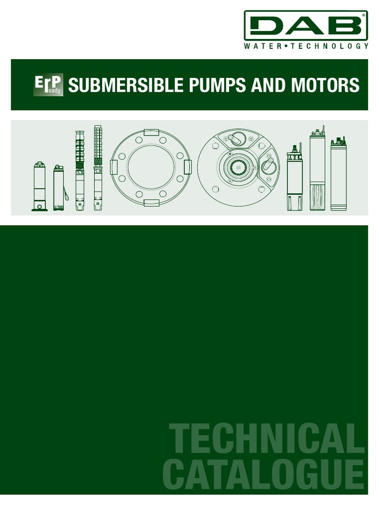 Submersible Pumps Technical Catalogue | PDF | Pump | Electric Motor