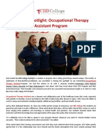 Program Spotlight: Occupational Therapy Assistant Program