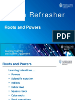 Maths Refresher: Roots and Powers