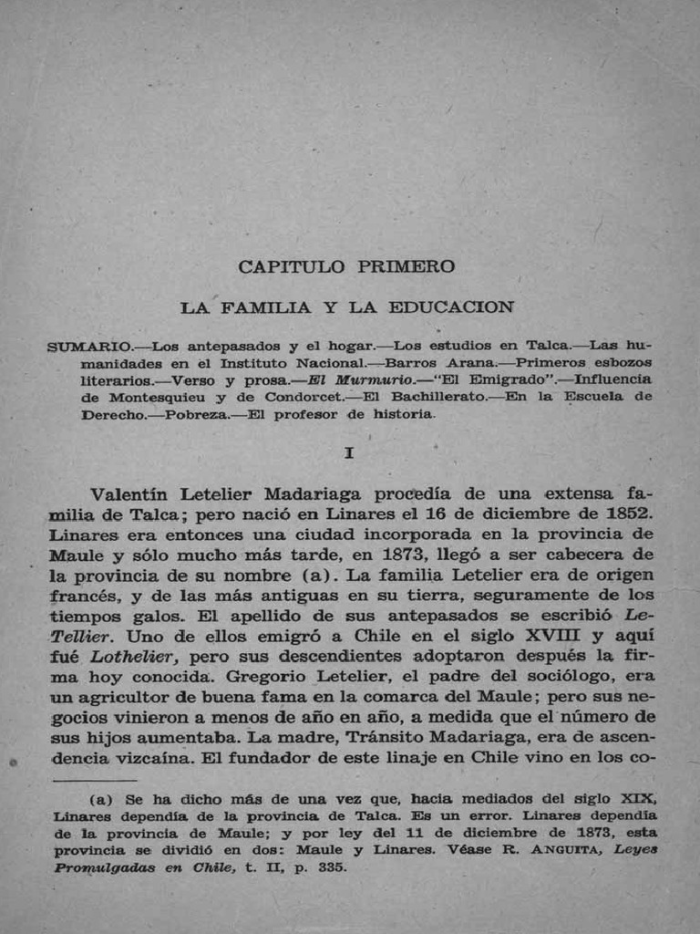 Formación de Valentín Letelier en Linares | PDF | Escuelas | Science