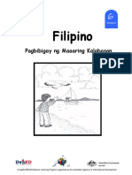 Filipino 6 DLP 8 Pagbibigay NG Maaaring Kalabasan