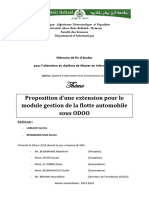 Proposition Dune Extension Pour Le Module Gestion de La Flotte Automobile