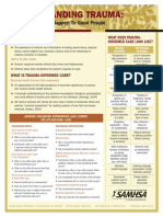 Understanding Trauma Fact Sheet - Samhsa