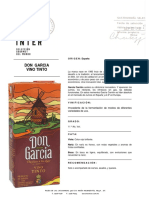 Don Garcia Vino Tinto: Rocedente de La Fermentación de Mostos de Diferentes Variedades de Uva
