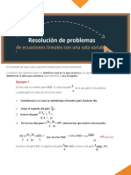 M11 - S3 - Resolución de Problemas Con Ecuaciones Lineales de Una Sola Variable