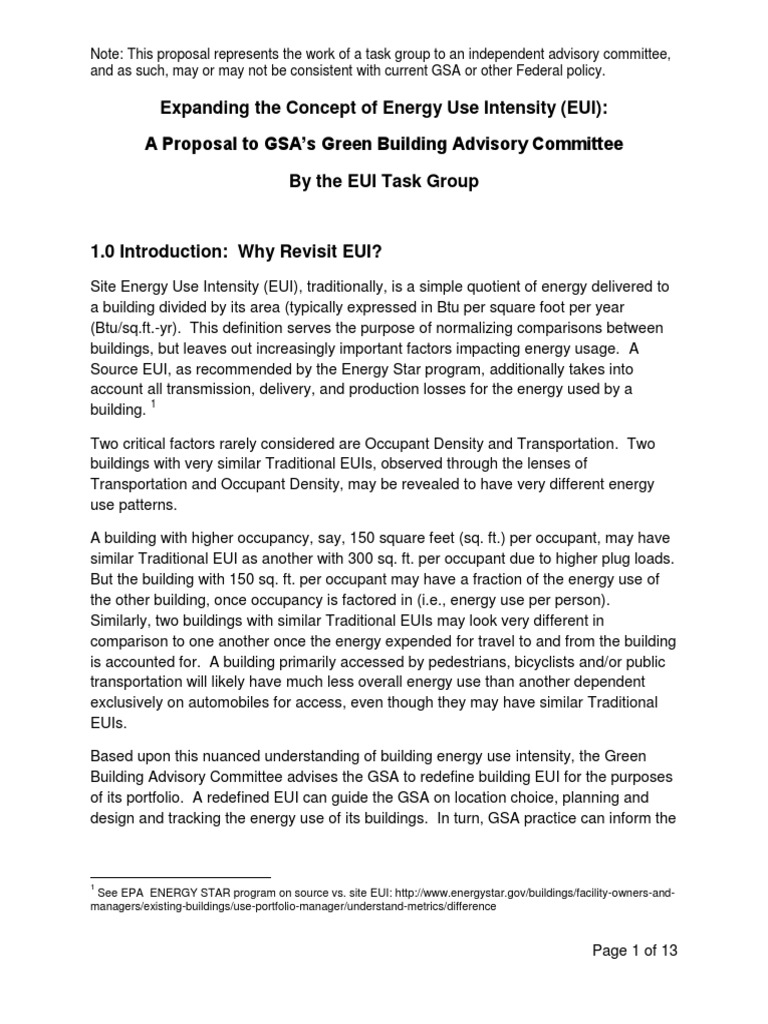 GBAC EUI Proposal FINAL 508 | PDF | Fuel Economy In Automobiles | Commuting