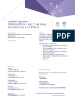 APG014 PRIMAVERA Certified User Accounting and Fiscal