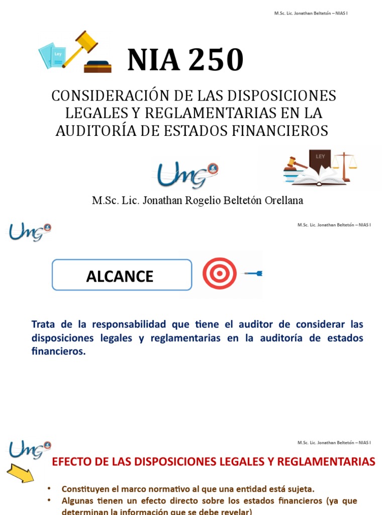 Nia 250 PDF Auditoría Contralor