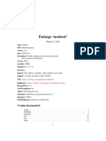 Package Modeest': R Topics Documented