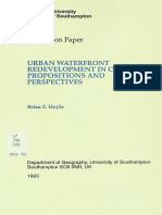 Discussion Paper: Urban Waterfront Redevelopment in Canada: Propositions and Perspectives