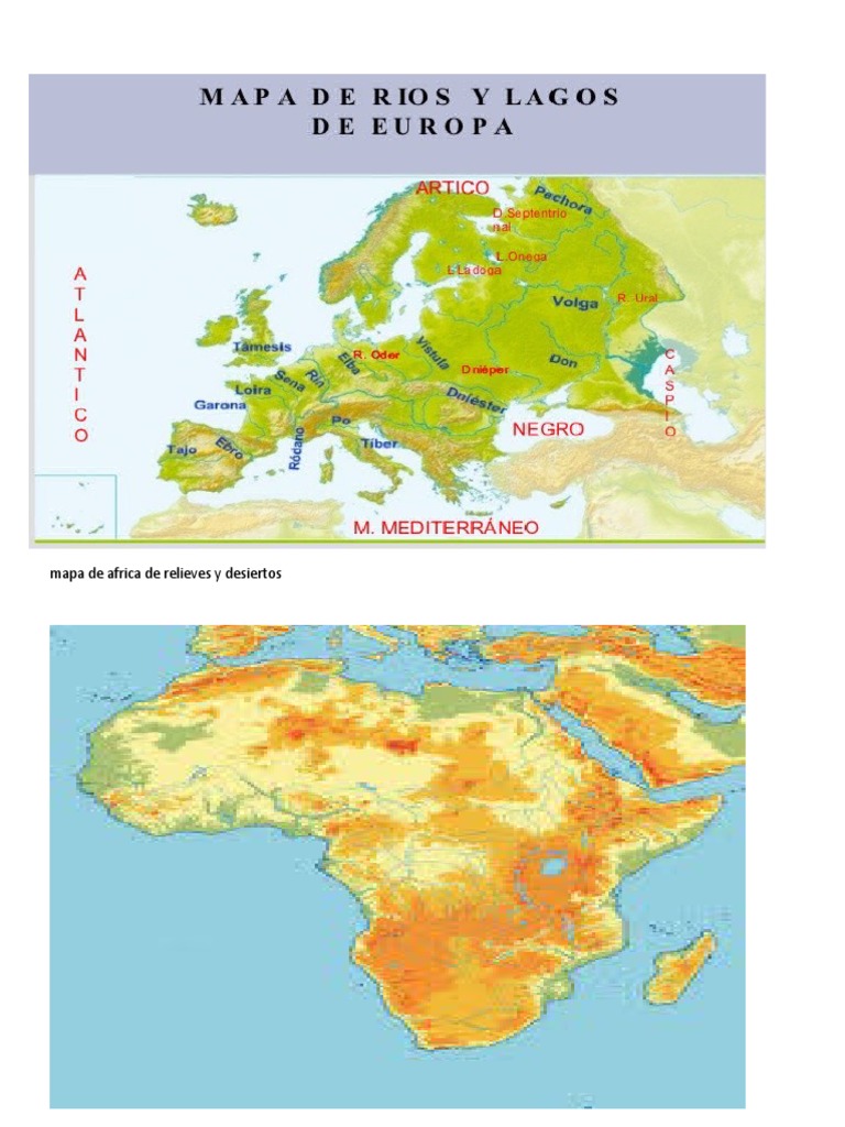 Mapa de Africa de Relieves y Desiertos | PDF