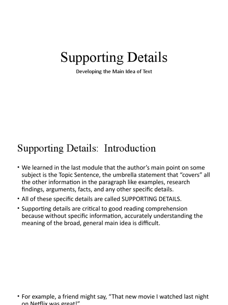 The Hidden Power Of Minor Supporting Details Elevate Your Writing Today - wb8nlit