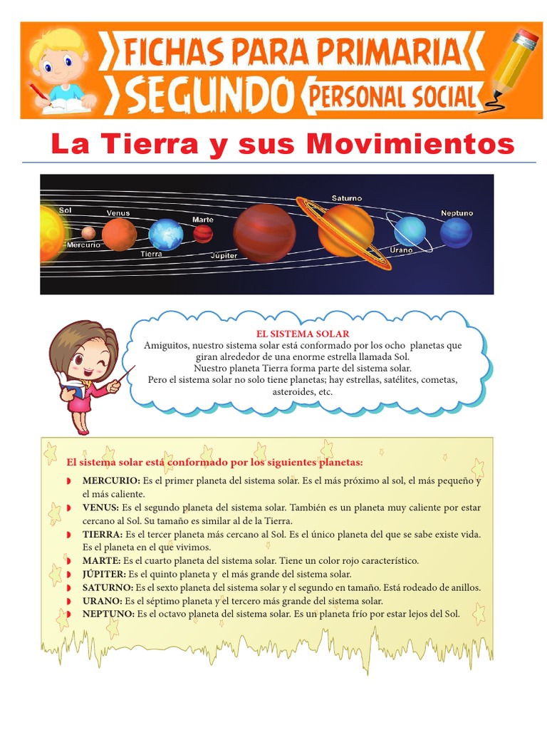La Tierra y Sus Movimientos para Segumdo Grado de Primaria - Compressed ...