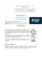 1 Guia Uno Semana Nueve. Profesiones PDF
