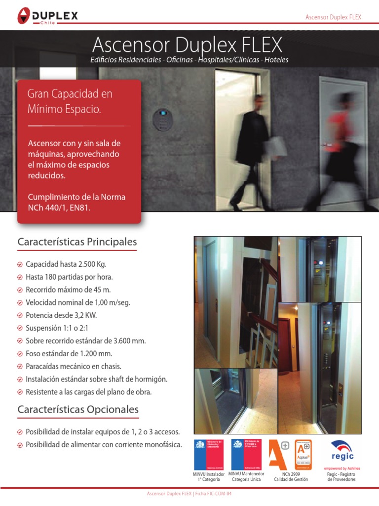 Ascensor Duplex FLEX: Eficiencia y Capacidad | PDF | Ascensor | Diseño ...