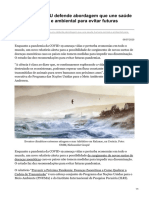 nacoesunidas.org-Relatório da ONU defende abordagem que une saúde humana animal e ambiental para evitar futuras pandem