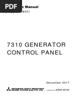 7310 Generator Control Panel: Operation Manual (Supplement)