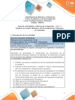 Guía de Actividades y Rúbrica de Evaluación Paso 5. Diseñar Un Cuadro Sinóptico Del Procedimiento Tributario en Colombia