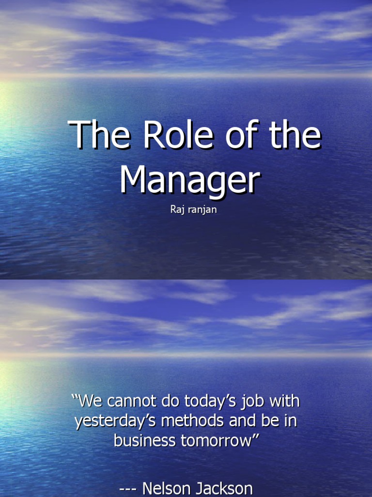 Roles of Manager | PDF | Retail | Sales