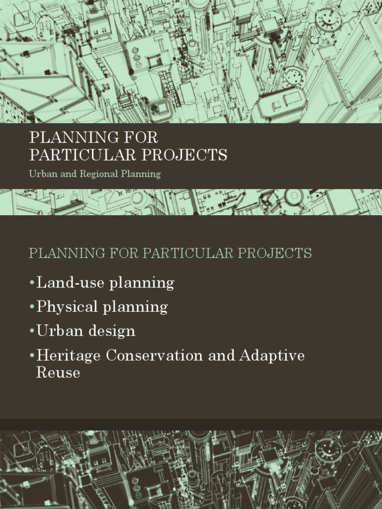 Urban and Regional Project Planning Guide | PDF | Resource | Protected Area