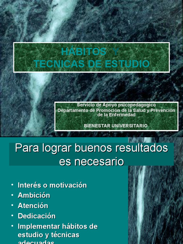 Hábitos y Técnicas de Estudio Efectivas | PDF | Habilidades de estudio ...