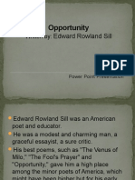 Opportunity: Edward Rowland Sill