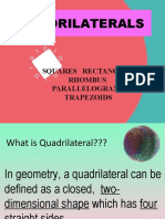 Quadrilaterals: Squares Rectangles Rhombus Parallelograms Trapezoids