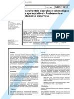 NBR 13916 - Instrumentais Cirurgico E Odontologico de Aco Inoxidavel - Acabamento E Tratamento Su PDF