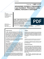 NBR 14174 - Instrumentais cirurgico e odontologico de aco inoxidavel - Orientacoes sobre cuidados.pdf