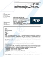 NBR 6999 PB 895 - Aluminio e suas ligas - Tolerancias dimensionais de produtos laminados.pdf