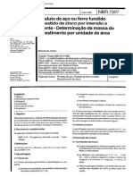 NBR 7397 - Produto de Aco Ou Ferro Fundido Revestido de Zinco Por Imersao A Quente - Determinacao PDF