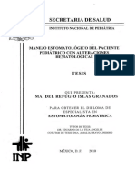 Manejo Estomatológico Del Paciente Con Trombocitopenia PDF