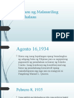 Panahon NG Malasariling Pamahalaan