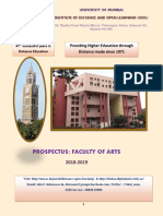 Prospectus: Faculty of Arts: Providing Higher Education Through Distance Mode Since 1971