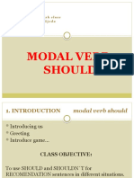 MODAL VERB SHOULD