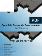 Complete Corporate Entertainment: by F5 Ventures