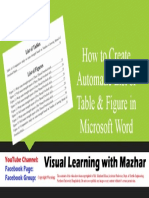 How To Create Automatic List of Table & Figure in Microsoft Word