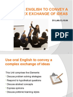 Week 4-Use Oral English To Convey Information