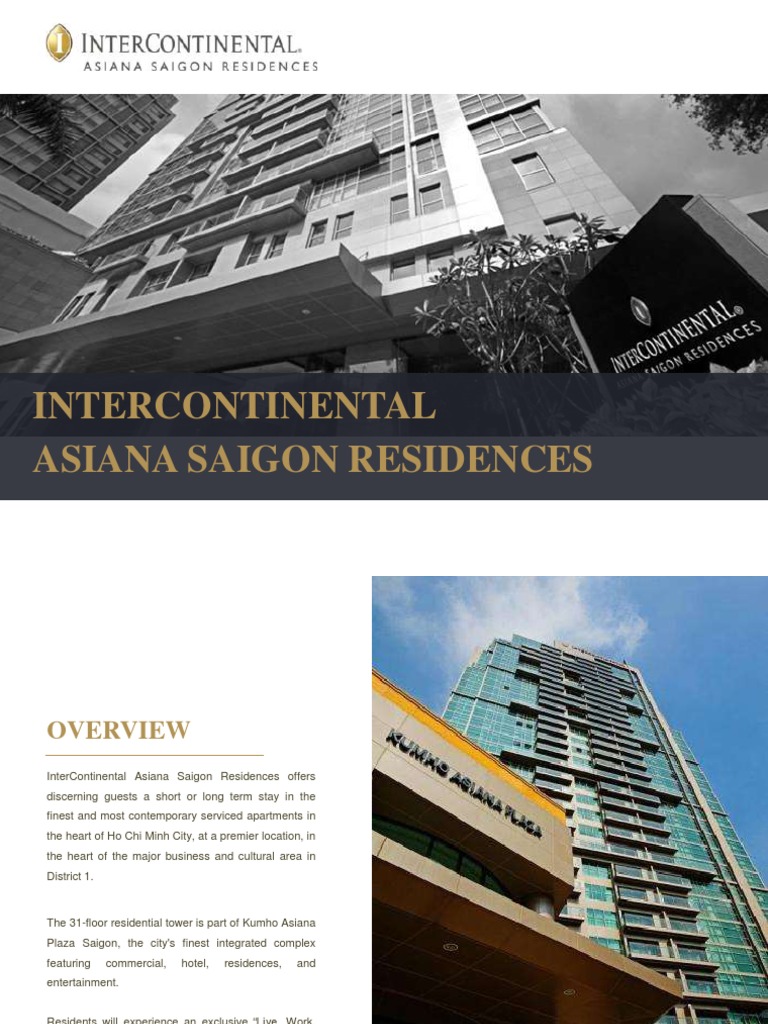 Intercontinental Asiana Saigon Residences PDF Ho Chi Minh City Restaurants