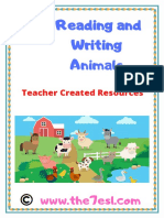 Reading and Writing Animals www.the7esl.com. pdf