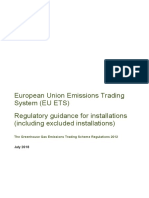 European Union Emissions Trading System (EU ETS) Regulatory Guidance For Installations (Including Excluded Installations)