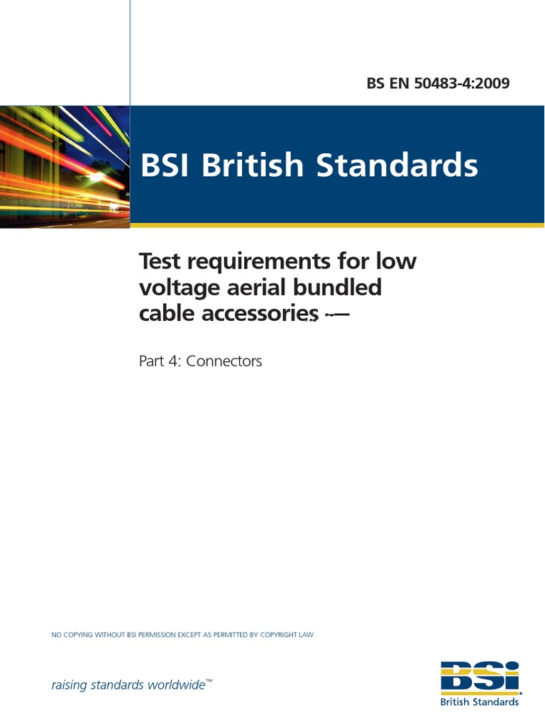 Bs en 50483 4 2009 english pdf electrical connector insulator