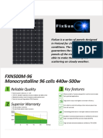 FixSun 500W Mono 96cell Datasheet