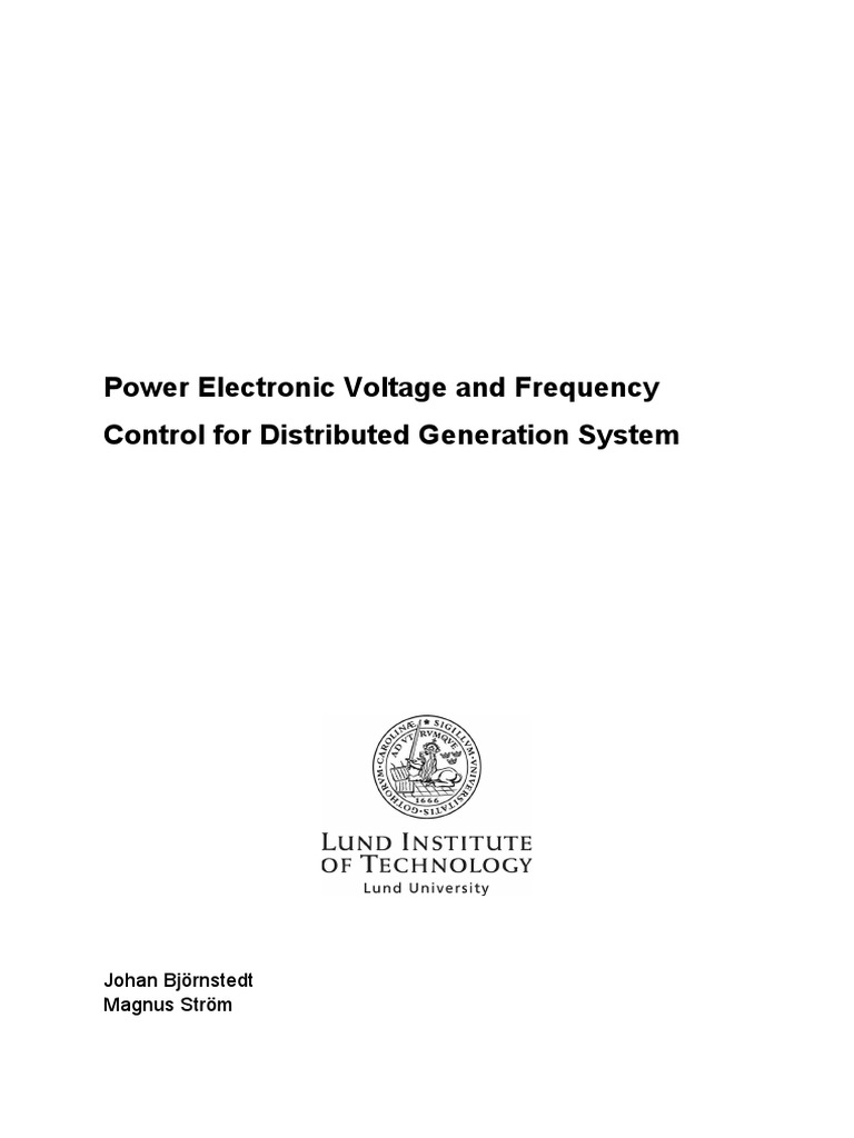 Voltage and Frequency Control in Microgrids | PDF | Field Effect ...