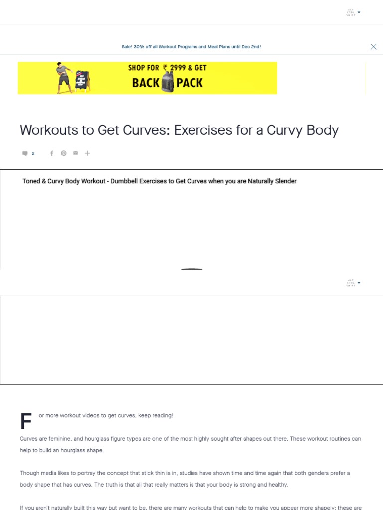 Curvy Body Workout Plans and Tips | PDF | Body Shape | Anthropometry
