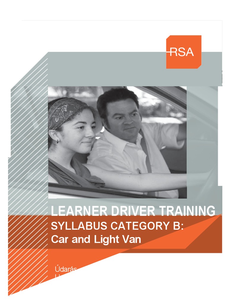 Learner Driver Training Syllabus Category B Car and Light Van PDF