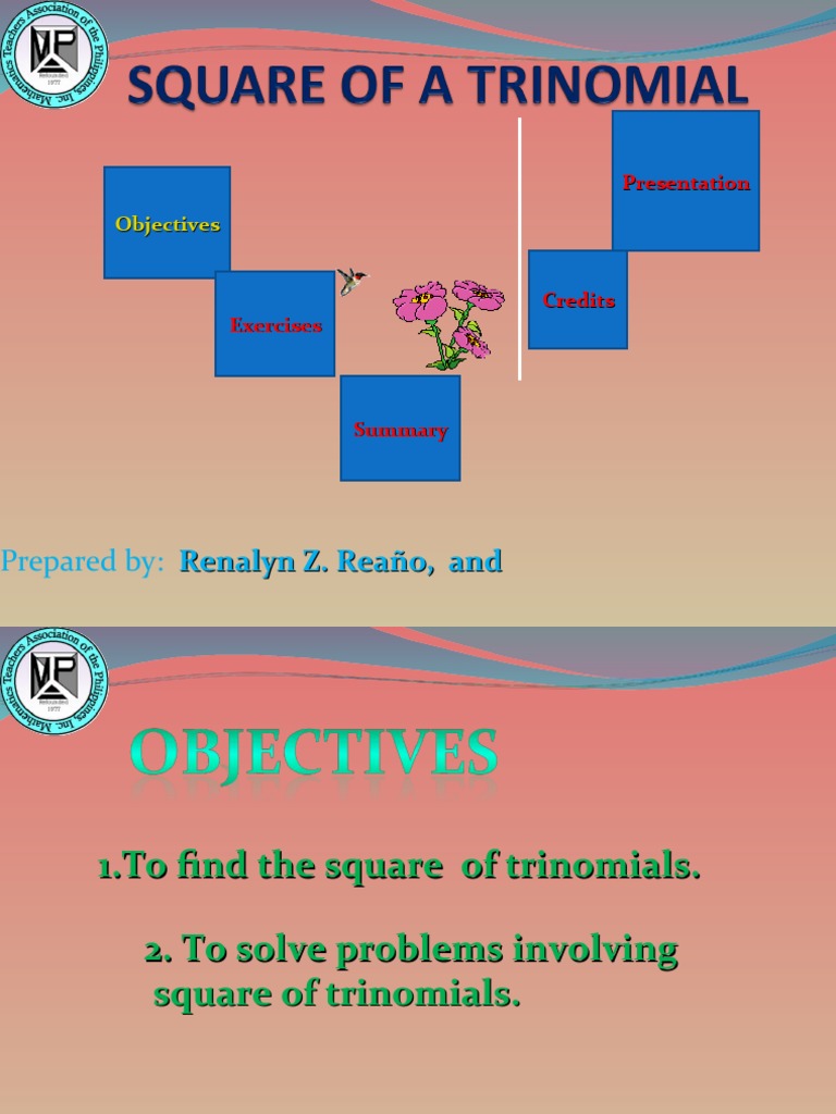 Squaring Trinomials Explained | PDF | Teaching Mathematics