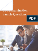 CMA Examination Sample Questions for Financial Reporting, Planning, Performance, and Control